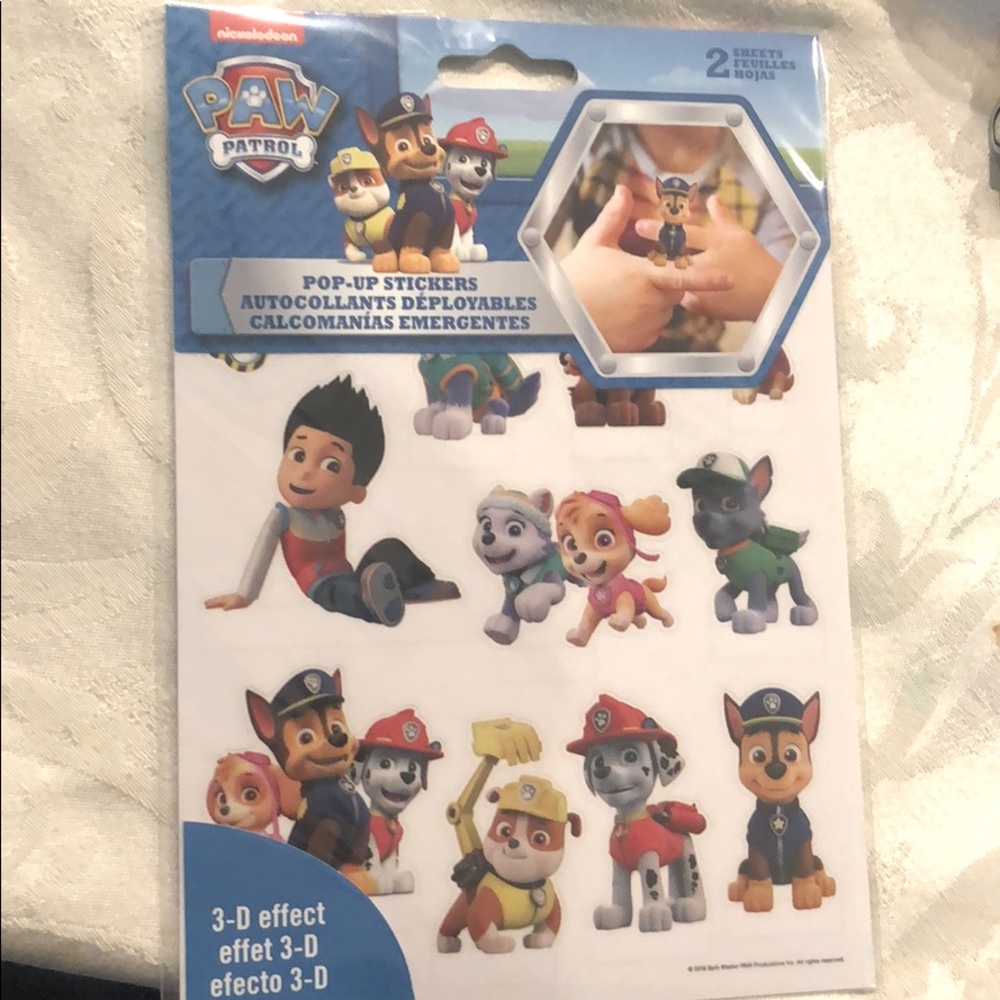 Paw Patrol Stickers, Pop-up stickers